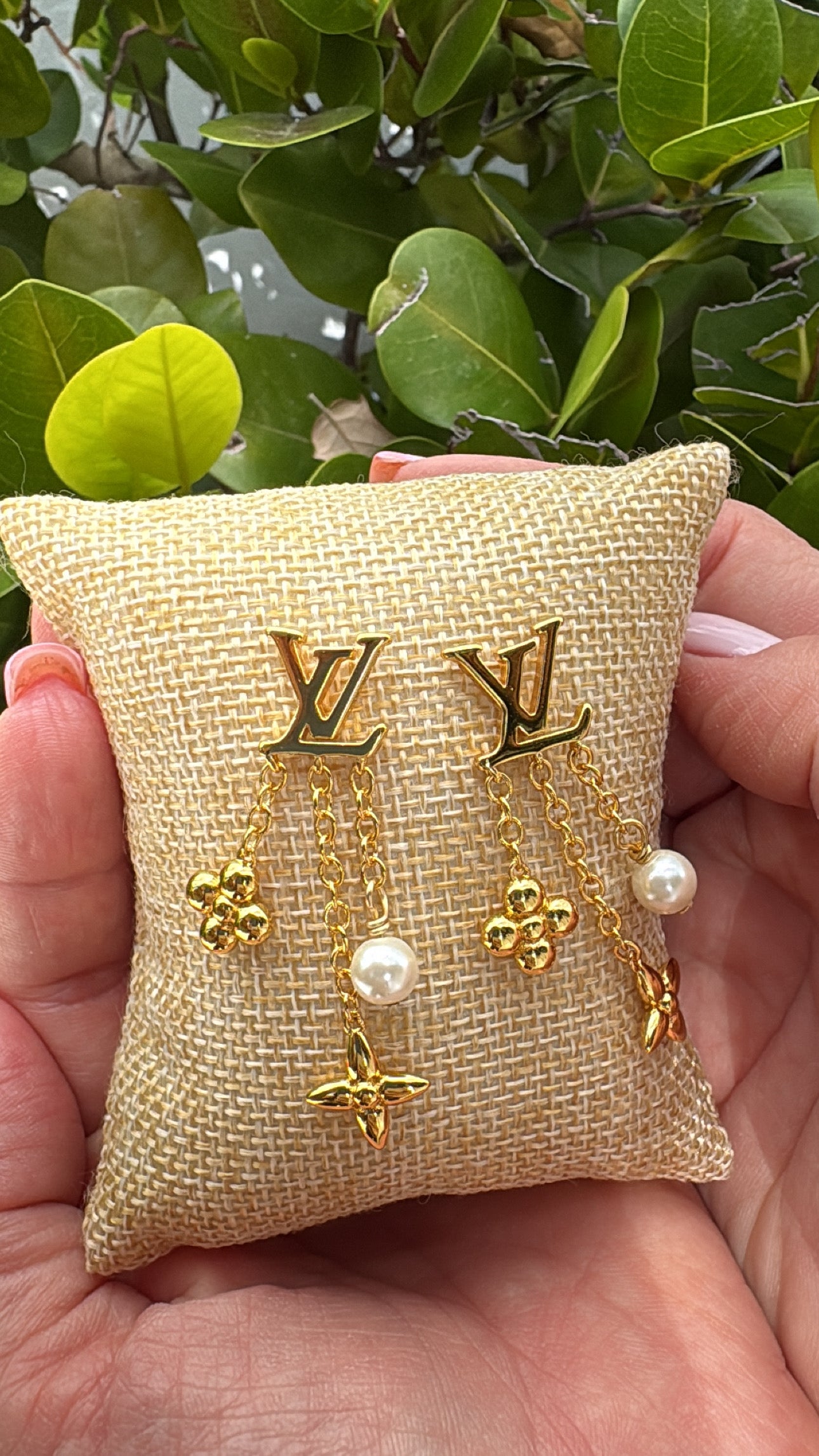 Lv chain earrings