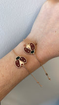 Lady bug rose gold bracelet