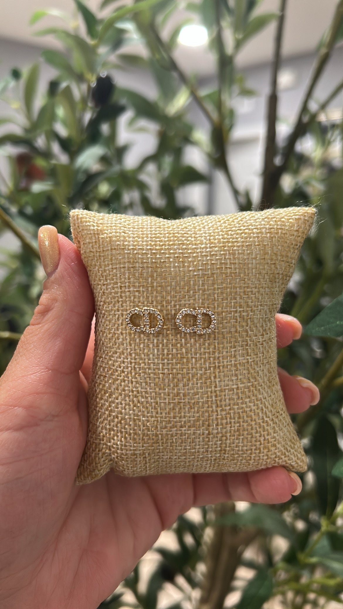 Cd simple earrings