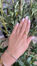 Gold rhinestone carti ring