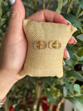 Cd bee earrings