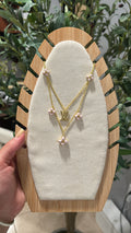 Pink lv necklace