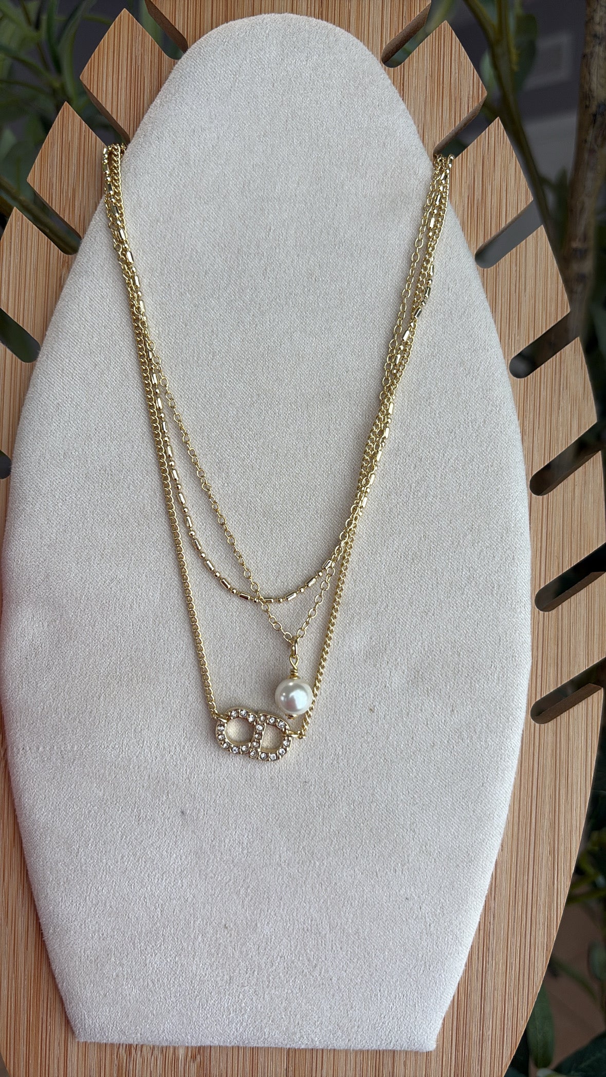 Cd triple necklace