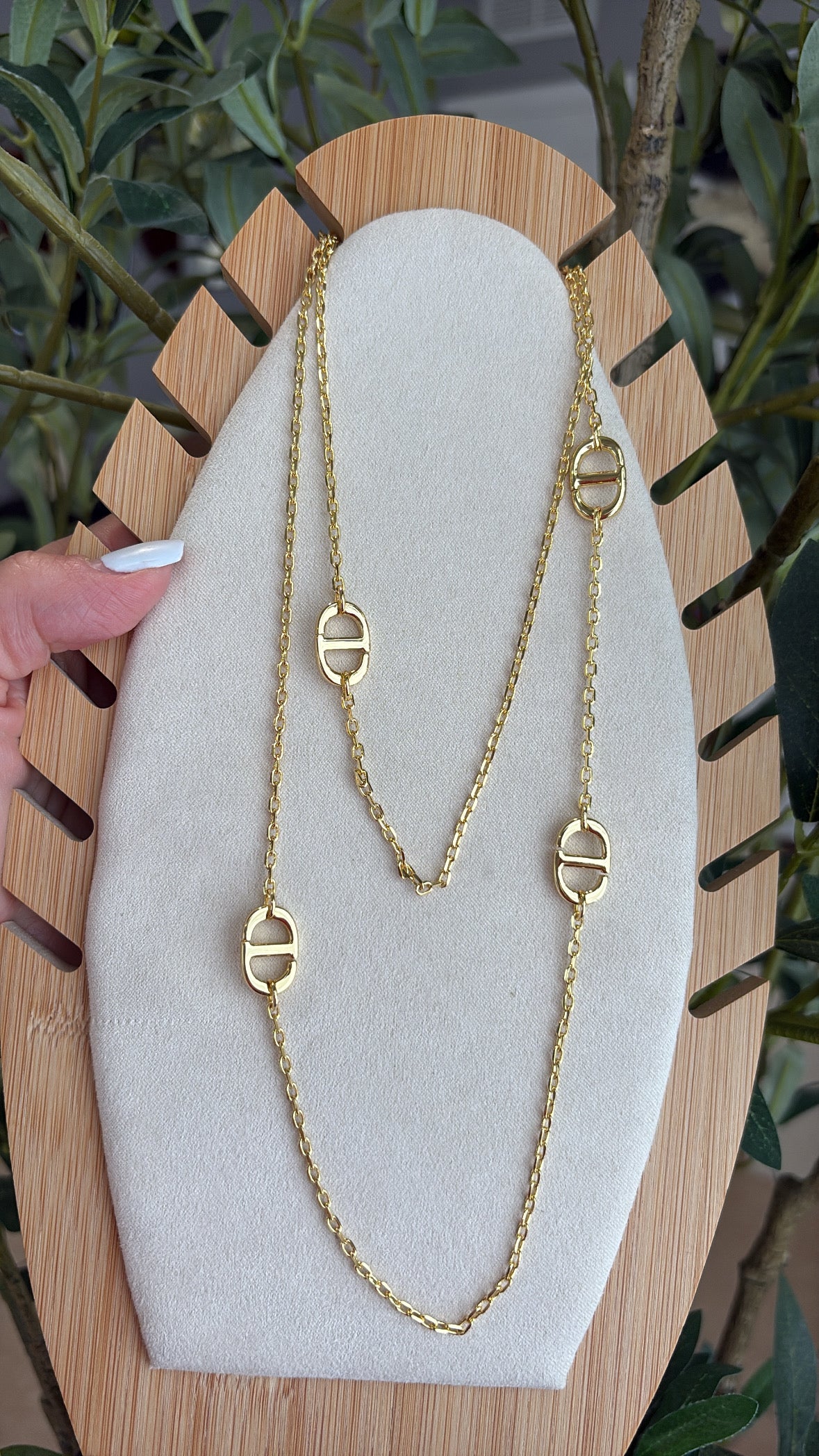 Cd doble necklace