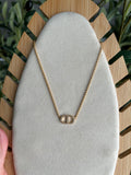 Cd light rose gold necklace