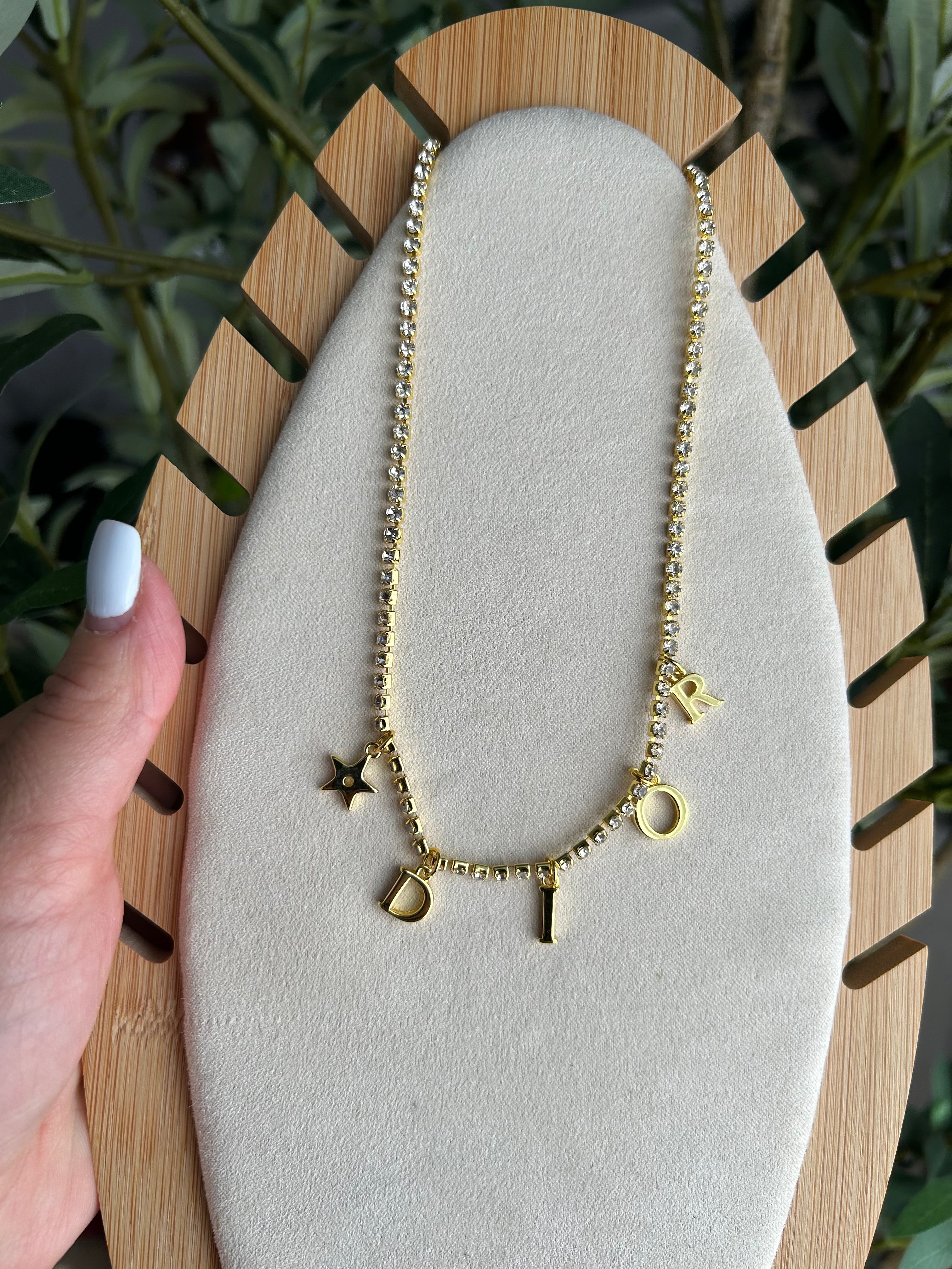 Cd tennis necklace