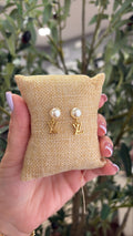 Lv pearl earrings